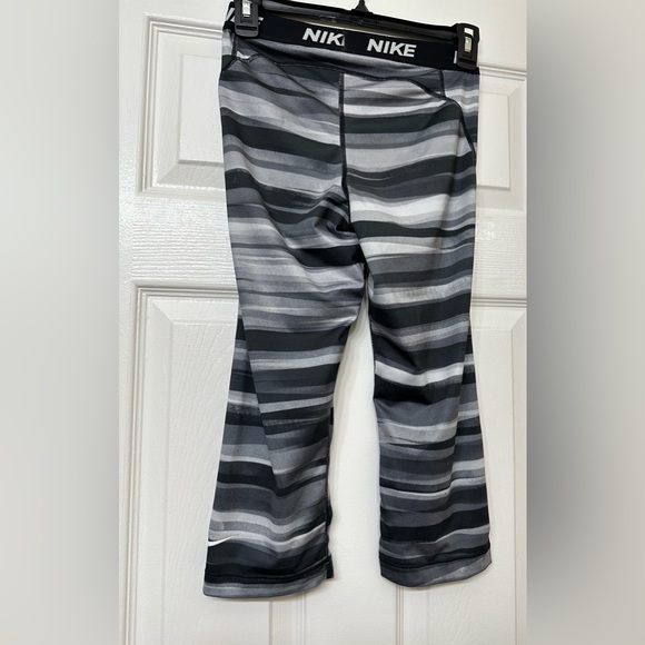 Nike Pants - NIKE  Pants Gray Stripe  Running Workout Leggings Dri Fit Size S